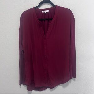 DR2 Burgundy Tunic Blouse Size Large
